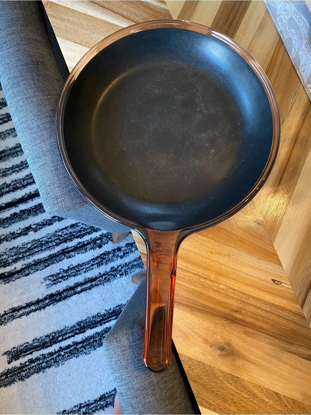 VISIONS CorningVision Amber Glass Non-Stick Frying Pan Skillet 10 in